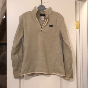 Patagonia cream quarter zip